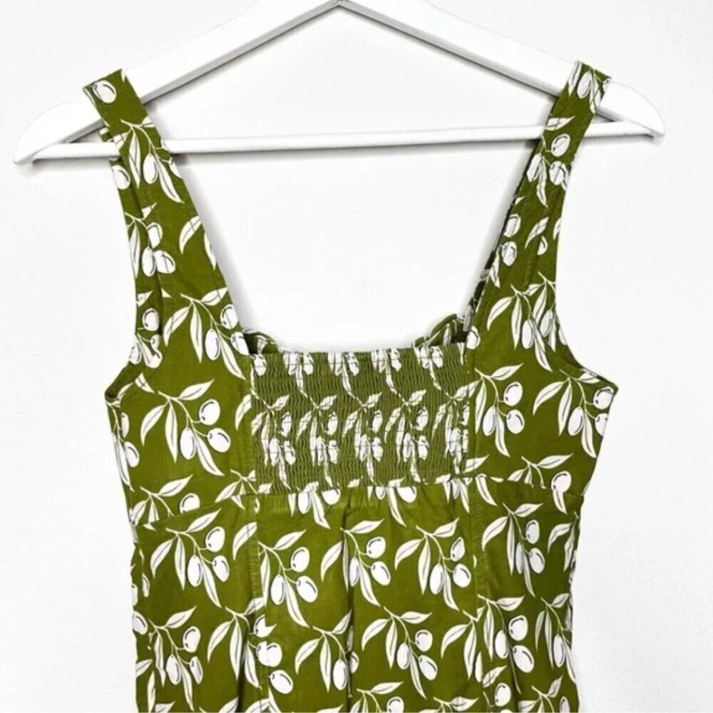 Anthropologie Maeve The Cleo Mini Dress Size L NWT Bombshell Fit & Flare Green - Picture 11 of 13